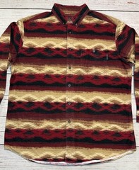 Woolrich Ruby Navajo Chamois Style Long Sleeve Cotton Shirt Mens Sz L