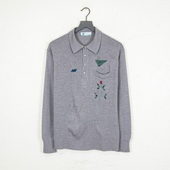 Vintage Montagut Long Sleeve Knit Polo Wool Acrylic Size 4