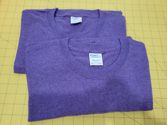 Port & Company PC54 Heather Purple 50/50 Cotton/Poly T-Shirt 2XL qty 2