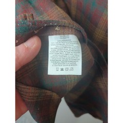 Pendleton Woolen Mills Plaid Burnside Double Breast Flannel Field Shirt Wool M