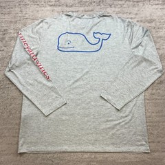 Vineyard Vines Performance Shirt Extra Large Gray Blue Whale Preppy Outdoor Hike