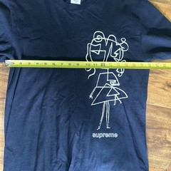 Supreme 2016 Long Sleeve Sketch scribble girl T-Shirt blue made in USA