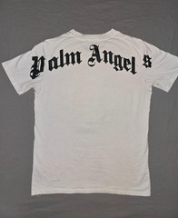 Palm Angels T-Shirt With Chenille Teddy Bear Patch Rasing His Middle Finger LG