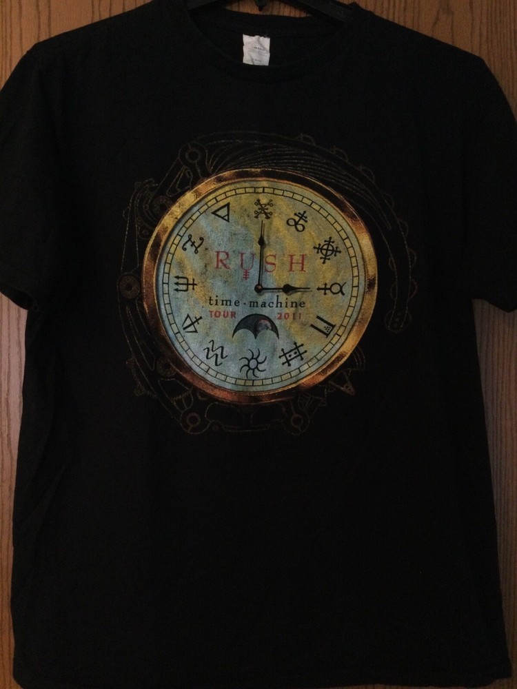 Rush – “Time Machine” – Tour 2011 – Black Shirt – XL – Brand Tag Is Missing