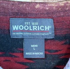 Woolrich Ruby Navajo Chamois Style Long Sleeve Cotton Shirt Mens Sz L