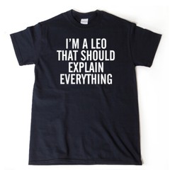 I’m A Leo That Should Explain Everything T-shirt Astrology Gift Zodiac Shirt