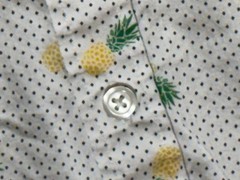 Apt. 9 Men’s Pineapple Print Button Down Shirt XXL short Sleeve Cotton tiki