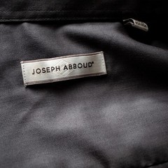 JOSEPH ABBOUD Silver Gray Solid Striped Cotton Men Dress Shirt Size 15