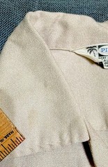 Pilgrim Men’s Loop Collar Beige Button-Up Long Sleeve Point Collar Shirt Medium