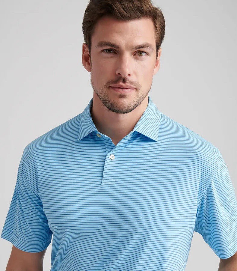 Peter Millar Featherweight Performance Polo XL Seaport Blue NWT