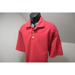 Orvis Rugby Polo Shirt Mens XL Red Short Sleeve Cotton Ventilation Excellent