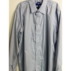 Egara men’s button down non-iron size 3XLT Light Blue Herringbone Office Summer