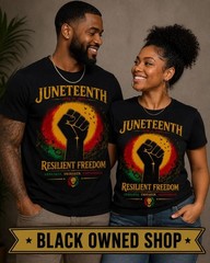 Juneteenth Shirt for Men and Women Black Owned Unisex T-Shirt