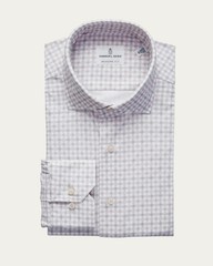 NWT EMANUEL BERG Jersey Stretch Checked 4Flex Cotton Shirt 17.5/ EU 44 XL $298