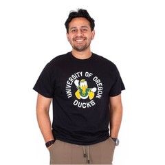 Black ‘Blue 84’ Cotton Basic by Disney Univ. of Oregon Ducks T-Shirt XXXL