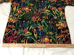 Vintage Button Up Short Sleeve “Shells” Made In The USA Large Bright Salt Water