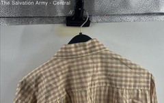 Ermenegildo Zegna Mens Multicolor Plaid Long Sleeve Button-Up Shirt Size Small