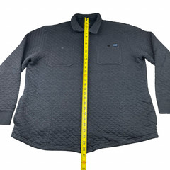LL Bean Men’s Snap Button Quilted Work Shirt Jacket Gray • XL