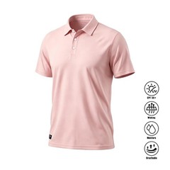 Men’s Quick Dry Polo Shirt UPF 50+ Moisture Wicking Performance Sport Golf Polo