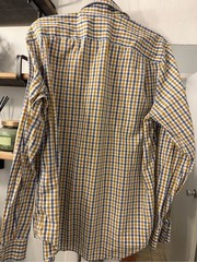 GAP Men’s Checked Button-Down Shirt – Yellow & Blue