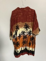 Vintage Pineapple Connections Shirt Mens XL Orange Hawaiian Aloha Surfer Rayon