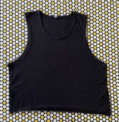 Next Level Solid Black Size XL Cropped Scoop Neck Tank Top