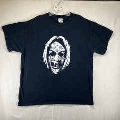 Witch T Shirt Mens Large Scary Hooded Face Wrinkles Sharp Teeth All Cotton