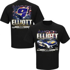 Chase Elliott #9 Eagle Flag Patriotic Racing Shirt Graphic Tee Fan Gift