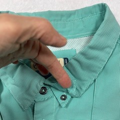 Magellan Fishing Shirt Mens 3XL Teal Houndstooth Aransas Pass Vented Wicking