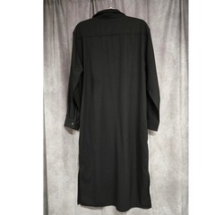 Not Conventional Longline Button Down Shirt Dress Black Unisex Free Size Japan