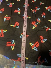 Playstation Brand Men Button Down Logo Print Short Sleeve NWT Size Medium