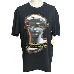 Recycled Threads Lowkey Black Graphic Streetwear T-shirt NWT