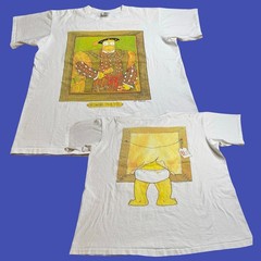 1995 The Simpsons Homer The VIII King T Shirt White 2 Sided Cartoon Vintage