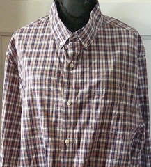 JACHS Blue Plaid Madison Fit LS Button Up Top Shirt Blouse XXL