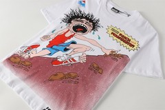 Authentic* Hellstar Cartoon Logo Glitter Logo T-shirt White