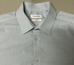 Calvin Klein Adult Man Size Large Button Up Casual Long Sleeve Shirt