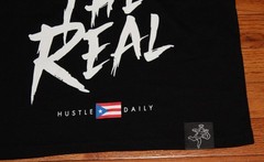 HASTA MUERTE HUSTLE DAILY Tee BLACK T-Shirt PUERTO RICO God Bless FAMILY *T5