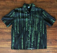 Rare Vintage The Matrix Code Button up Shirt Sz L