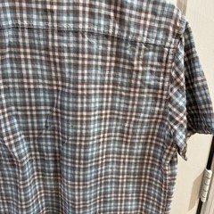 Create UNISON Mens Button Down Short Sleeve Patch Pocket Shirt Sz L Linen/Cotton