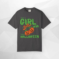 Just a Girl Who Loves Halloween T-shirt | Halloween Pumpkins