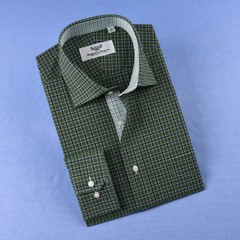Forest Green Best Designed Gingham Check With Light Green Check Inner Lining