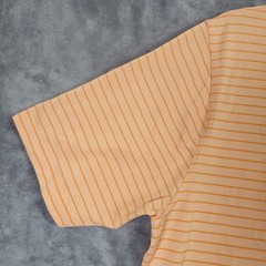 Ashworth Mens Medium Orange Striped Polo Golf Shirt