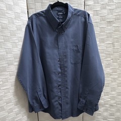 Consensus Microfiber Men’s Blue Check Dress Shirt Size XL Rayon/Polyester