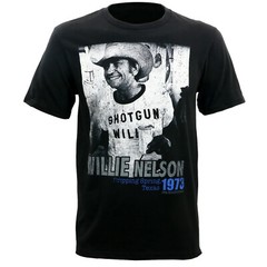 Authentic WILLIE NELSON Jim Marshall Photo Shotgun Beer Slim T-Shirt S-2XL NEW