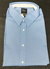Jos. A. Bank Traveler Travel Tech Custom Dress Shirt Stretch Blue Size 8.5 – 33