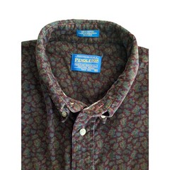Pendleton Men’s XL Corduroy Button Down Paisley Print Academia Office Casual Y2K