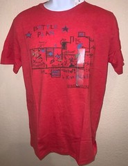 Mens HOME ALONE SMALL CHRISTMAS RED short sleeve t-shirt w / print