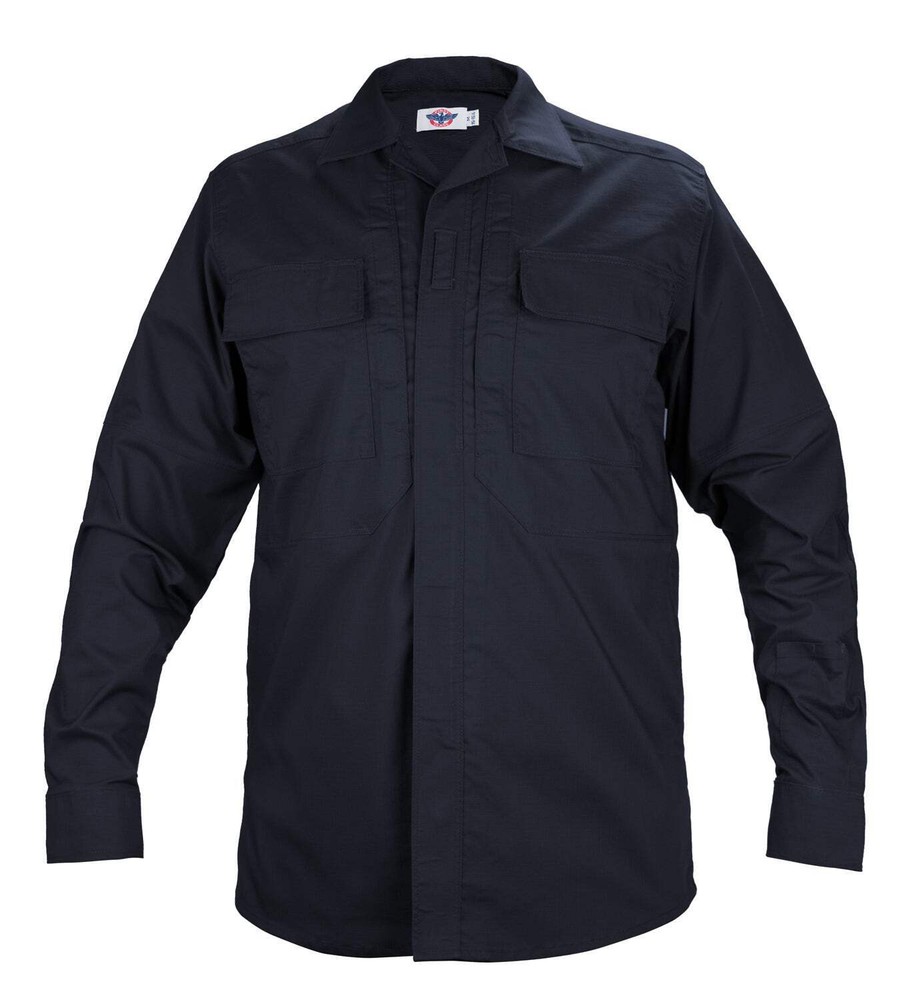 Tactical PolyCotton Rip-Stop BDU Long Sleeve Lightweight Breathable Zipper Shirt