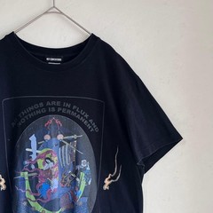 NOT CONVENTIONAL Logo T-Shirt Black Graphic Free Size