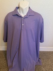 TURTLESON Tour Performance Mens XL Golf Polo Purple Houndstooth Short Sleeve